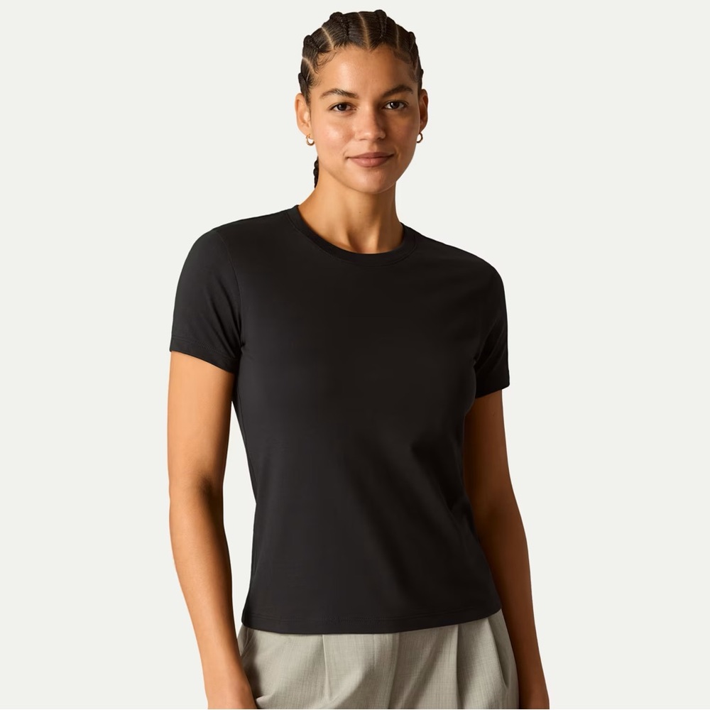 SET OF 2: Bombas Women's Pima Cotton Slim Crew Neck T-Shirt Size Medium ($48 ea)